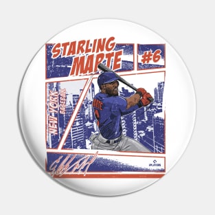 Starling Marte New York M Comic Pin