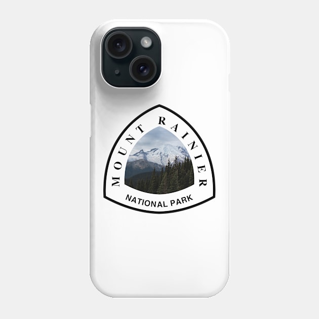 Mount Rainier National Park shield Phone Case by nylebuss