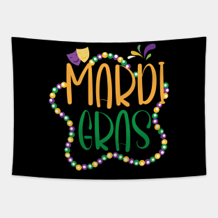 Mardi Gras, Womens Girls Mask Beads New Orleans Party Tapestry