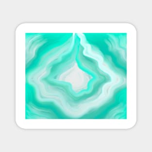 AGATE BLUE GREEN AND WHITE Magnet