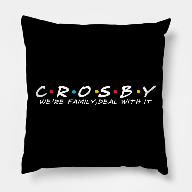 The Crosby Family Crosby Surname Crosby Last name Pillow by TeeLogic