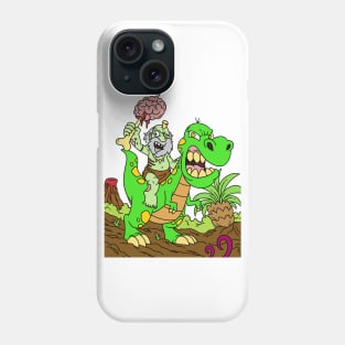 Zombie riding a dinosaur - Halloween Gift Phone Case