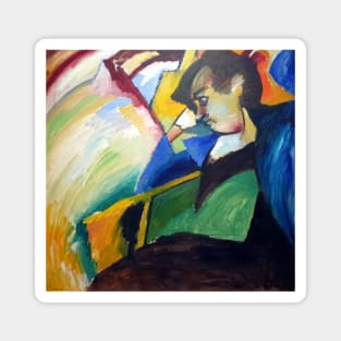 High Resolution Wassily Kandinsky Dame Gabriele Münter 1910 Magnet