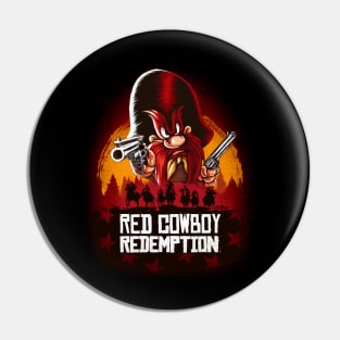 Red Cowboy Redemption Pin