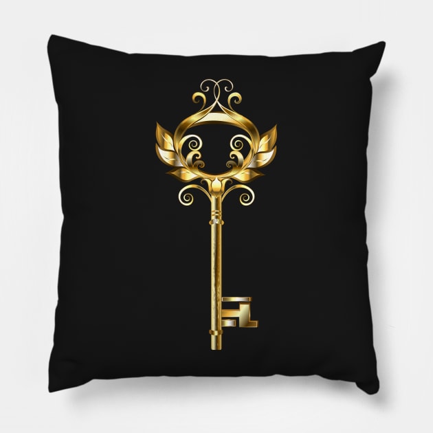 Gold Key Pillow by Blackmoon9