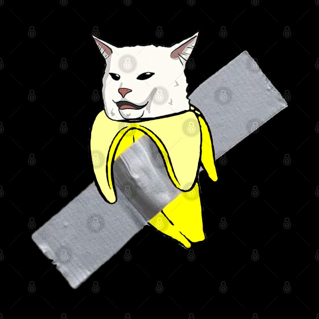 funny cat meme and the Banana duct-taped to the wall by S-Log