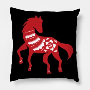 Horse Roses Pillow