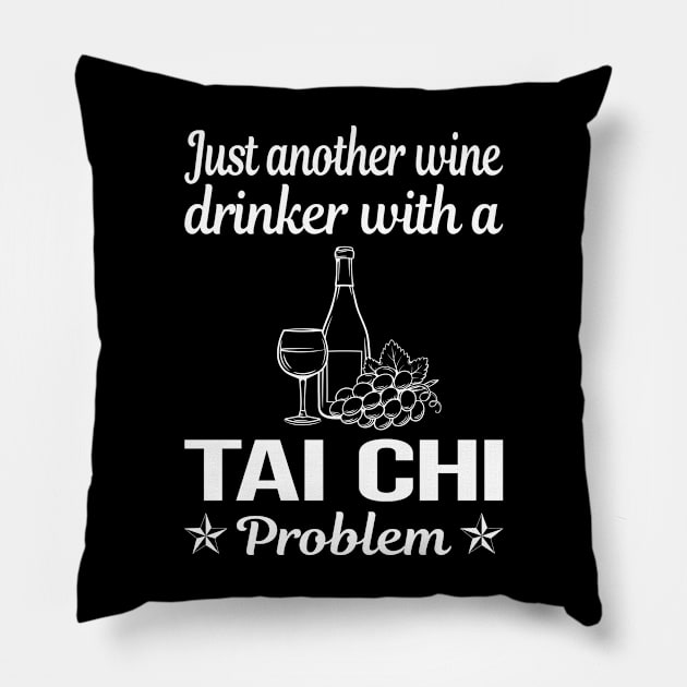 Funny Wine Drinker Tai Chi Pillow by lainetexterbxe49