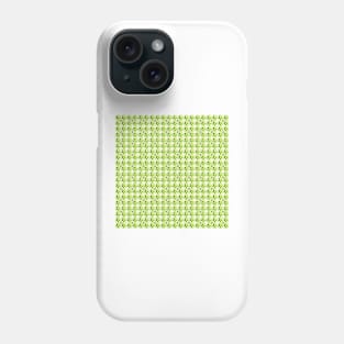 Simple spring toned pattern made of circles, stars and tones of green Phone Case