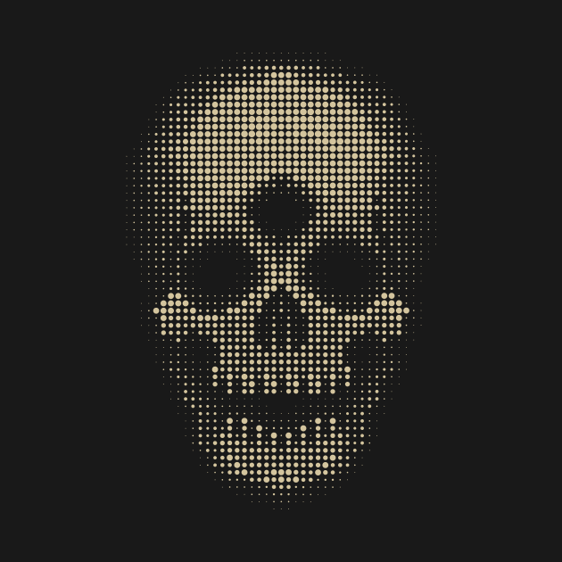 Bone Skull ~ HALFTONE DOT by SideShowDesign