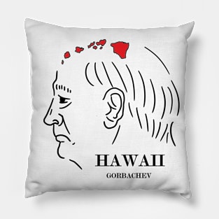 A funny map of Hawaii 4 Pillow