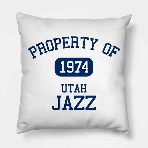 Property of Utah Jazz Pillow by Funnyteesforme