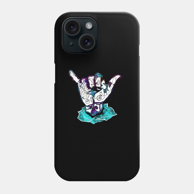 Hang Loose - hand signal and rose design Phone Case by v_art9