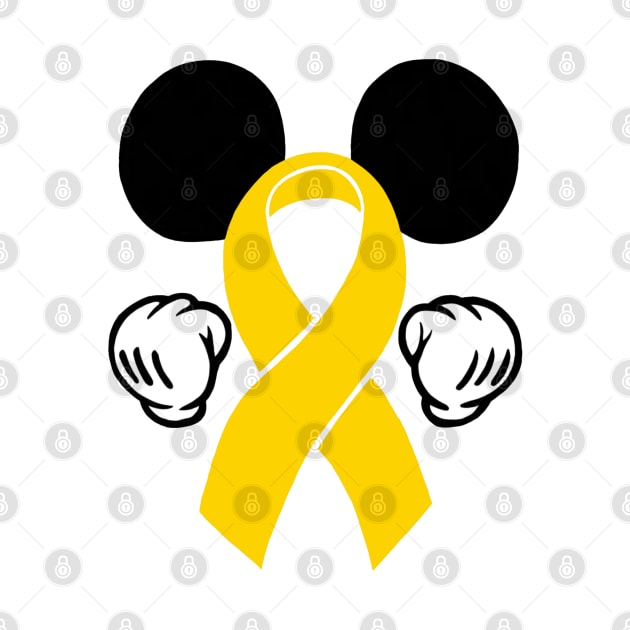 Mouse Ears Awareness Ribbon (Yellow) by CaitlynConnor