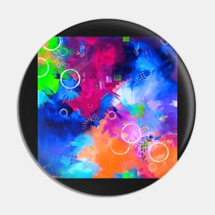 Bright Abstract Acrylic Painting - Paint scraps 1 Pin