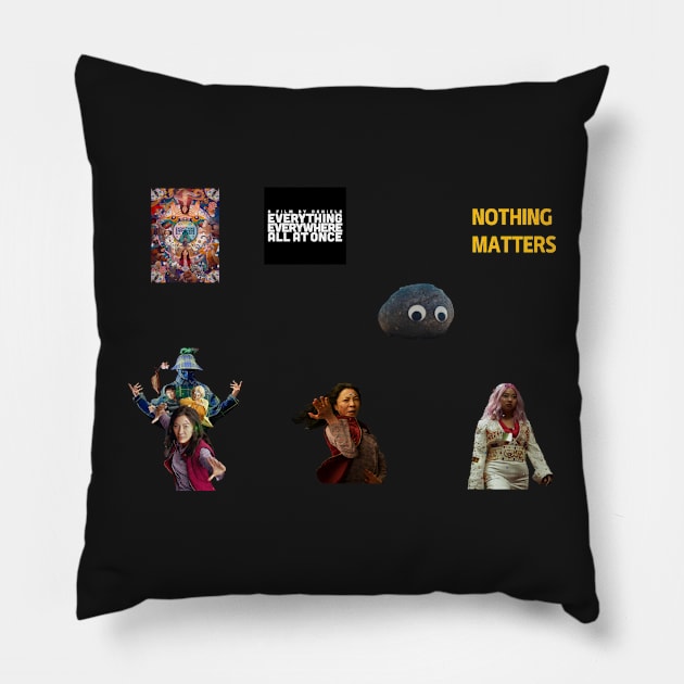 Everything Everywhere All at Once - Sticker Pack Pillow by HeavenlyTrashy