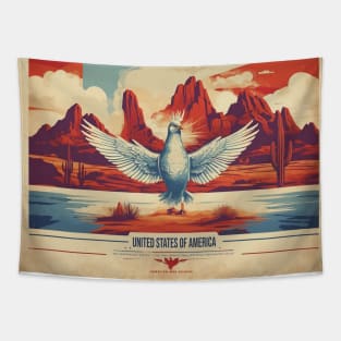 Phoenix USA Vintage Tourism Travel Tapestry