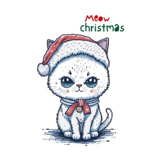 Meow Christmas | Christmas cat T-Shirt