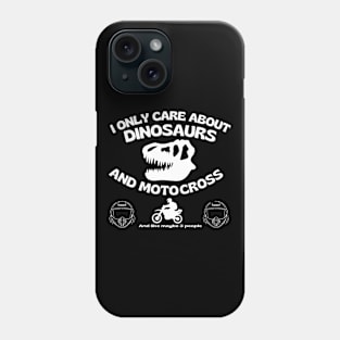 Motocross And Dinosaurs, T Rex Skull Shirt Phone Case