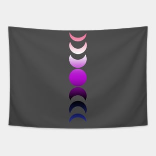 Moon Phases Pride (Genderfluid) Tapestry