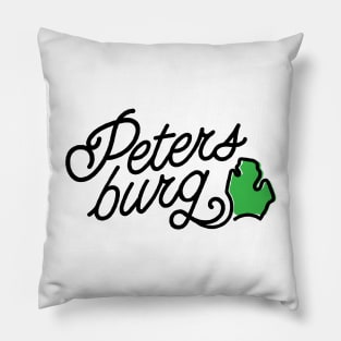 Petersburg Michigan - Hand Lettering Pillow