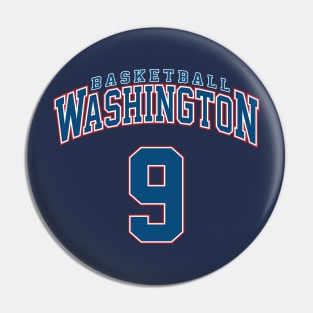 Washington Basketball - Player Number 9 Pin