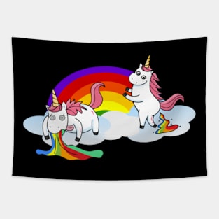 Puking Pooking Unicorn Tapestry