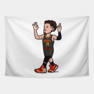 Trae Young Cartoon Style Tapestry