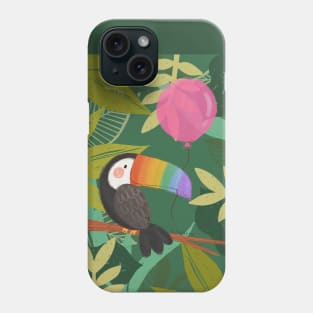 rainbow  Toucan Phone Case