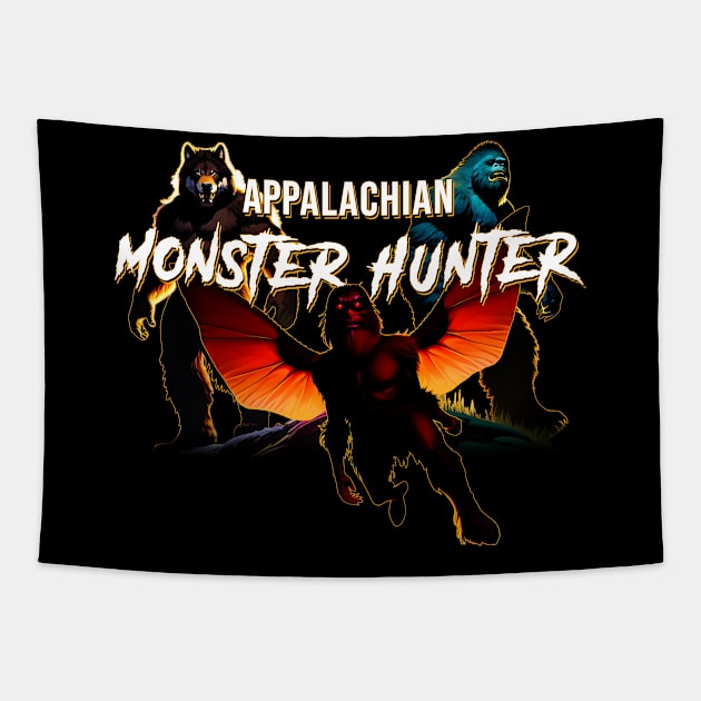 Appalachian Monster Hunter Tapestry by triggerleo