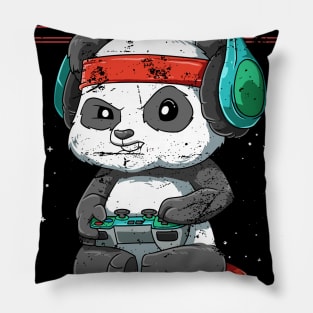 Funny Panda Gaming Gamer keep calm and press start Pillow