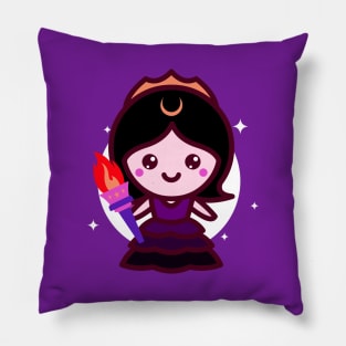 Chibi Kawaii Cute Hecate Goddess Witch Pillow