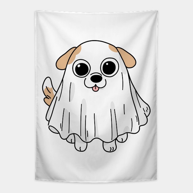 ghost dog Tapestry by StickerMainia