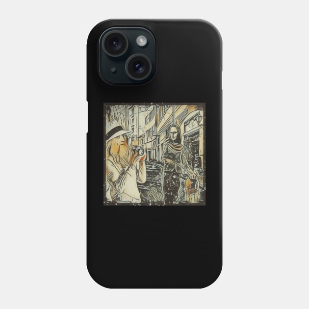 Davinci meets Mona Losa in Florence Phone Case by CreakyDoorArt