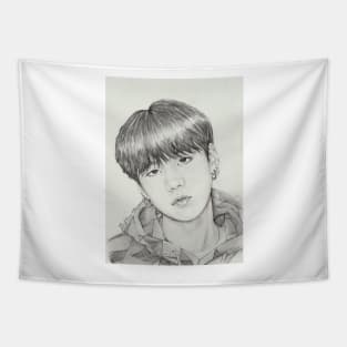 Yoongi and Hoodie Tapestry