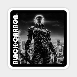 Black Carbon Cyberpunk Assassin 002 Magnet