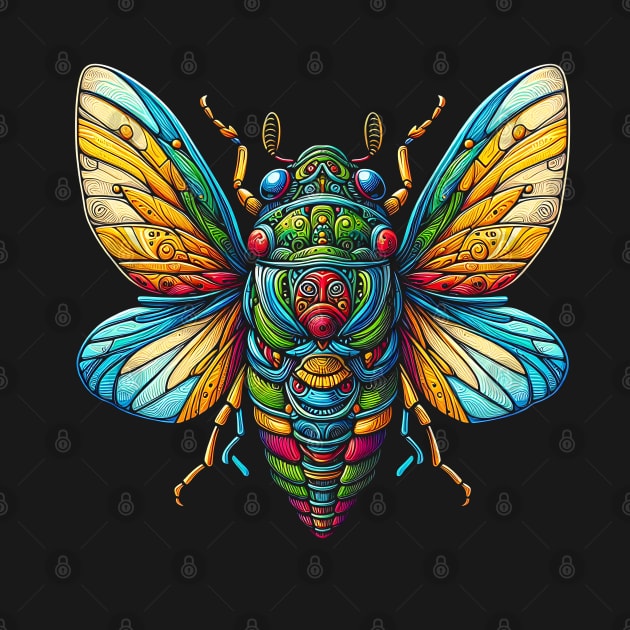 Colorful Cicada Insect Great Eastern Brood X Cicada by click2print