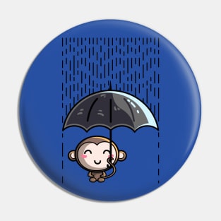 The Umbrella Chimpanzee Pin