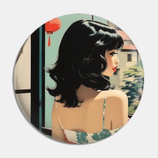 A Japanese Woman - Anime Drawing Pin