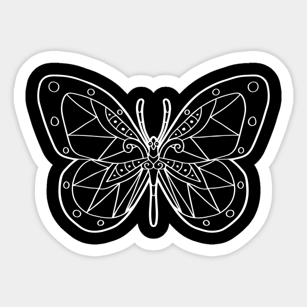 Aztec Butterfly Mayan Inca Toltec Gift - Aztec Butterfly - Sticker ...