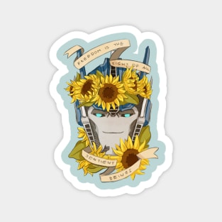 Optimus Prime  - Sunflowers Magnet