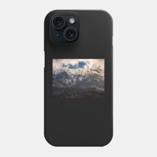 Mountains with snow in the sunset Phone Case