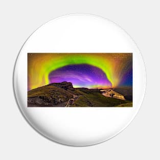 Aurora borealis, Iceland (C024/8602) Pin