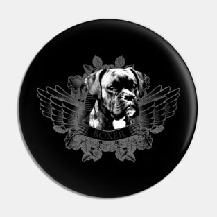 Boxer dog Pin
