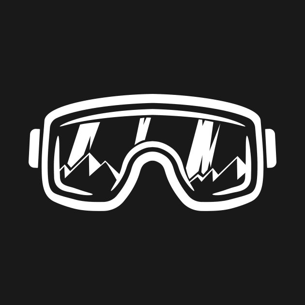 Ski goggles skier Snowboarder by HBfunshirts