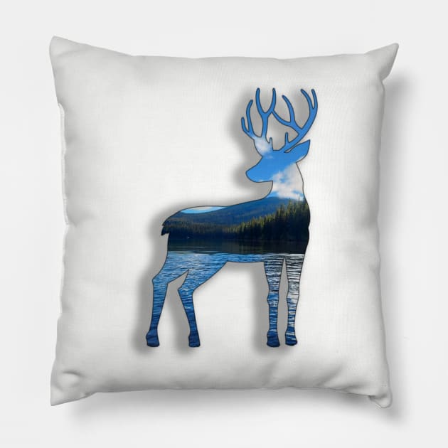 O’Dell Lake, Oregon 2022 Pillow by AustomeArtDesigns