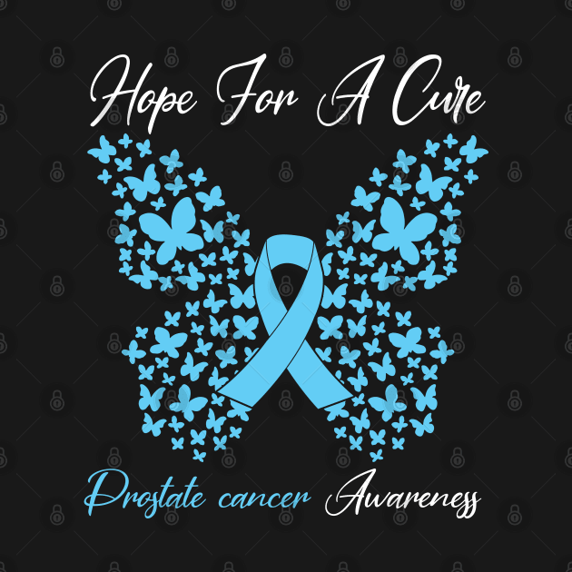 Hope For A Cure  Butterfly Gift 3 Prostate cancer by HomerNewbergereq