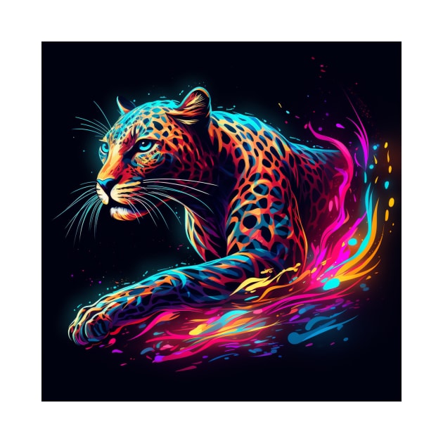 Cheetah Neon Art by AstroRisq