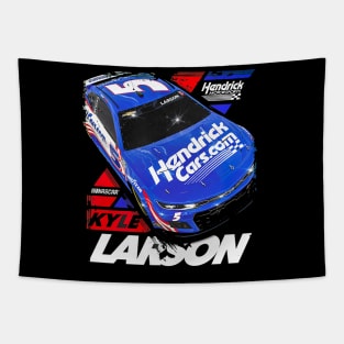 Kyle Larson Black Car Tapestry