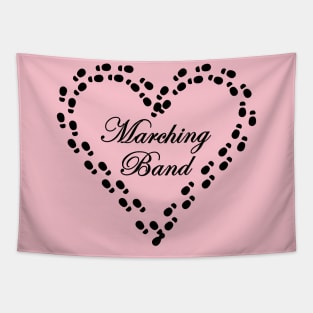 Marching Band Footprints Heart Tapestry